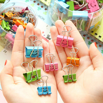 Χαμογελαστό πολύχρωμο μακαρόν με μακριά ουρά κλιπ κλιπ αρχειοθέτησης κλιπ ουράς σιδερένιο κλιπ εισιτηρίων για μεγάλα και μικρά χαρτικά γραφείου E18