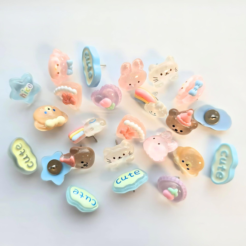 Mielos katės smeigtukai tarp sienų, kūrybinga animacinių filmukų kamštinė lenta, pranešimų lenta, nuotraukų sieninė veltinio lenta, dekoratyviniai smeigtukai su didele galva