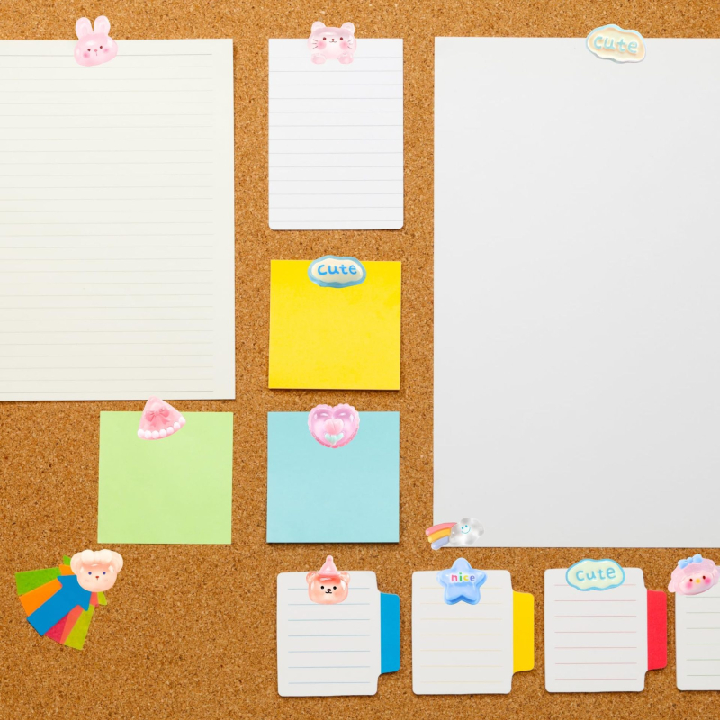 Mielos katės smeigtukai tarp sienų, kūrybinga animacinių filmukų kamštinė lenta, pranešimų lenta, nuotraukų sieninė veltinio lenta, dekoratyviniai smeigtukai su didele galva