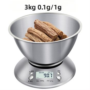 Buitinės nerūdijančio plieno virtuvės svarstyklės 5 kg su dubenėliu, kepimo svarstyklės, medicininės svarstyklės, daugiafunkcės elektroninės svarstyklės, sveriančios maisto produktus