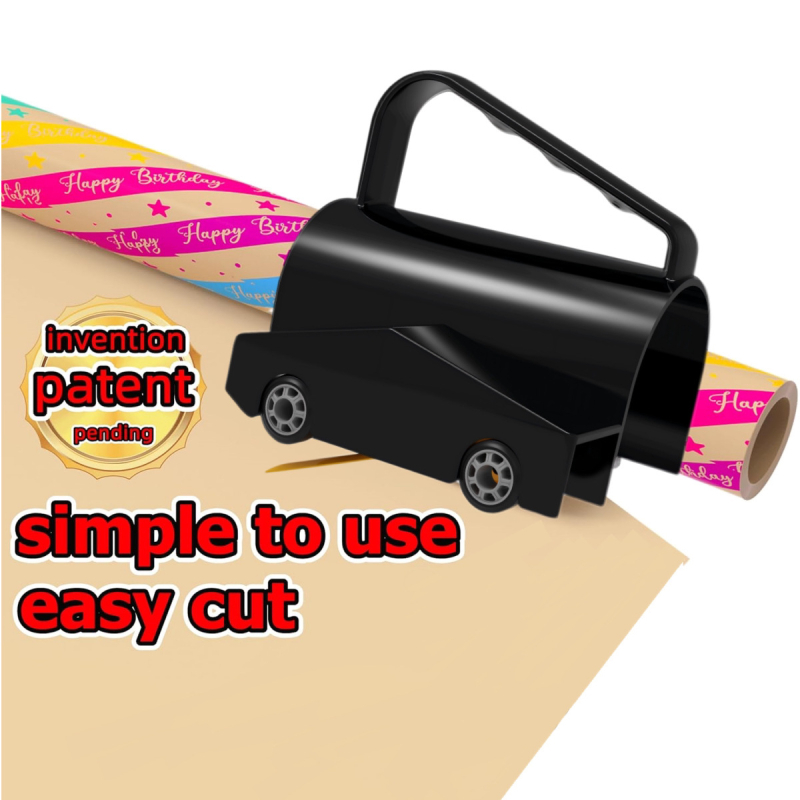 Pārrobežu 2024. gada jaunā jauninājuma Ziemassvētku ērts papīra griezēja iepakojuma dāvanu papīra griezēja cilindra papīra griezēja rīks