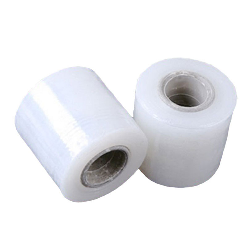 Фабрично едро на едро PE телено фолио 6 см 5 см прозрачно самозалепващо се индустриално фолио за опаковане на малка ролка PE стреч фолио