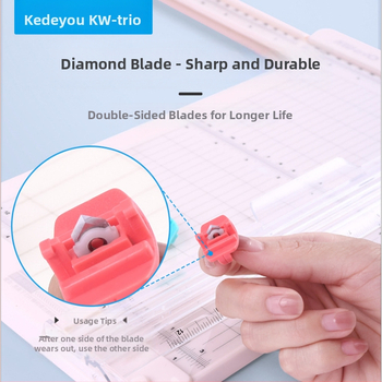 Kedeyou 13217 papīra griezējs taisnas līnijas locīšanas papīra griezējs studentu biroja sertifikāta fotopapīra griezējs griešanai