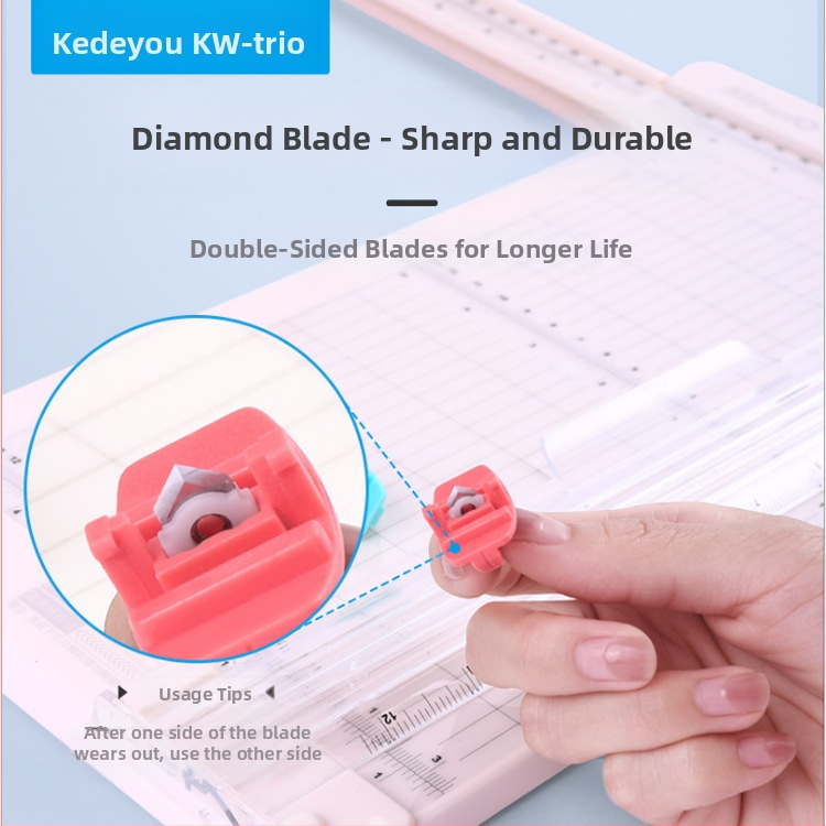 Kedeyou 13217 резачка за хартия с права линия, сгъваема резачка за хартия за студентски офис сертификат, резачка за фотохартия