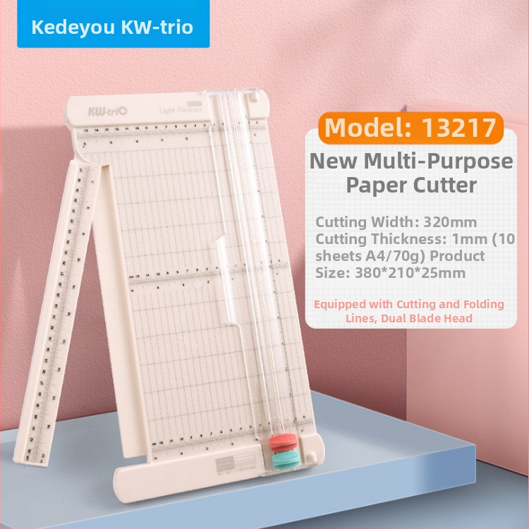 Kedeyou 13217 papīra griezējs taisnas līnijas locīšanas papīra griezējs studentu biroja sertifikāta fotopapīra griezējs griešanai