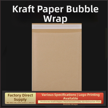 Natūralaus kraftpopieriaus burbulinis maišelis putplasčio pakavimo maišelis, atsparus smūgiams, burbulinis vokų maišelis, drabužių maišelis, mažas, aplinkai nekenksminga medžiaga