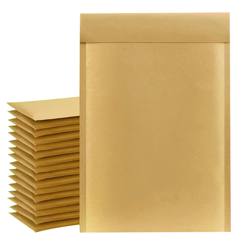 Natūralaus kraftpopieriaus burbulinis maišelis putplasčio pakavimo maišelis, atsparus smūgiams, burbulinis vokų maišelis, drabužių maišelis, mažas, aplinkai nekenksminga medžiaga