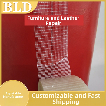 Stiklo pluošto tinklelio juosta, skirta elektros prietaisams fiksuotai pakuoti, klijuojanti pluoštą, be žymių, vienpusė dryžuota pluošto juosta