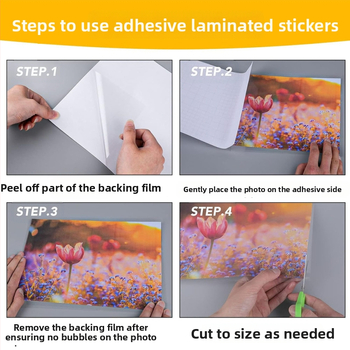 Amazoni enimmüüdud kohapeal ilma masinata fotoplastist tihendus isekleepuv läbipaistev lamineeritud isekleepuv kleebis külmlamineerimiskile