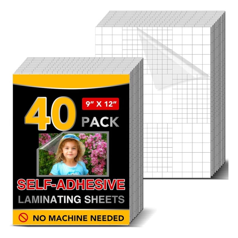 Cel mai bine vândut loc de pe Amazon, fără mașină, autocolant autoadeziv transparent laminat, folie de laminare la rece, autocolant autoadeziv pentru etanșare foto
