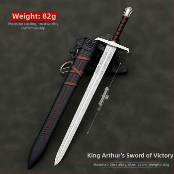 Artúr király, a szörnyeteg harci esküje, a győzelem kardja, 22 cm-es hüvelyű fémfegyver modell, kézműves gyűjtemény, díszek
