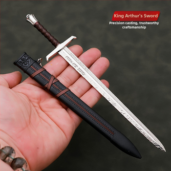 Artúr király, a szörnyeteg harci esküje, a győzelem kardja, 22 cm-es hüvelyű fémfegyver modell, kézműves gyűjtemény, díszek