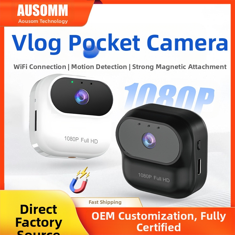 Nauja tarpvalstybinė kamera A8 naminių gyvūnėlių kamera HD Wifi stebėjimas dviračių kišenėje ant galvos tvirtinama kamera gamykloje