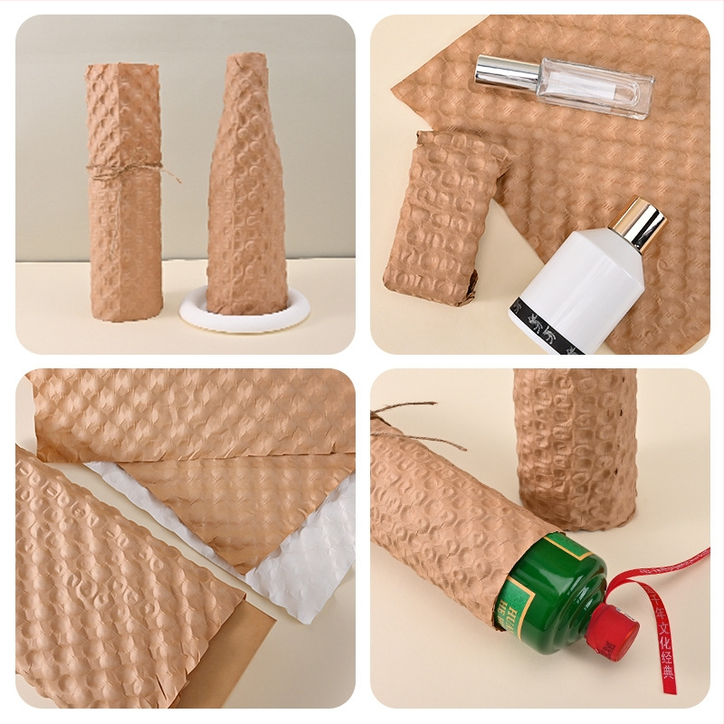 Пресована балон хартия, керамична стъклена купа, двустранна буферна балон хартия, експресна транспортна опаковка, крафт хартия за пълнене на подаръци