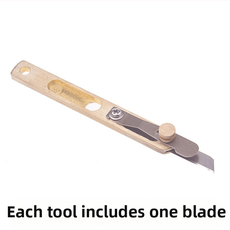 Месингов нож нож за позициониране на кожа нож за подрязване нож за рязане на кожа Направи си сам кожа нож за щавене на зеленчуци кожа