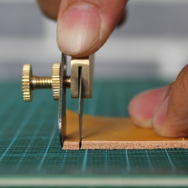 Месингов нож нож за позициониране на кожа нож за подрязване нож за рязане на кожа Направи си сам кожа нож за щавене на зеленчуци кожа