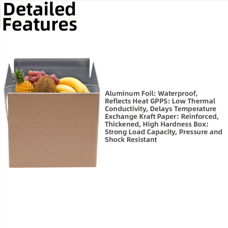 Изолация Алуминиево фолио Картон Морски дарове Зеленчуци Прясно месо Студена верига Експресна логистика Кутия от пяна Сгъваем Цветен печат Персонализиране