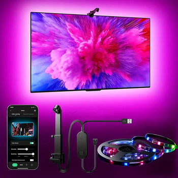 TV TV to paties ekrano aplinkos apšvietimas išmanioji šviesos juosta su ekrano fiksavimu TV ekrano sinchronizavimas RGB spalvinga LED aplinkos šviesa