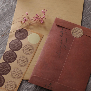 2025 Φάκελος Vintage από Δέρμα Βοσκής Ins Φάκελος Style Sense Καλλιτεχνικός Απλός Ευχαριστήριος Φάκελος από Δέρμα Βοσκής Ρομαντικός