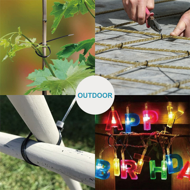 Μαύρο άσπρο αυτοκόλλητο πλαστικό δεματικό καλωδίων 3*150*4*200*250 νάιλον δεματικό καλωδίων