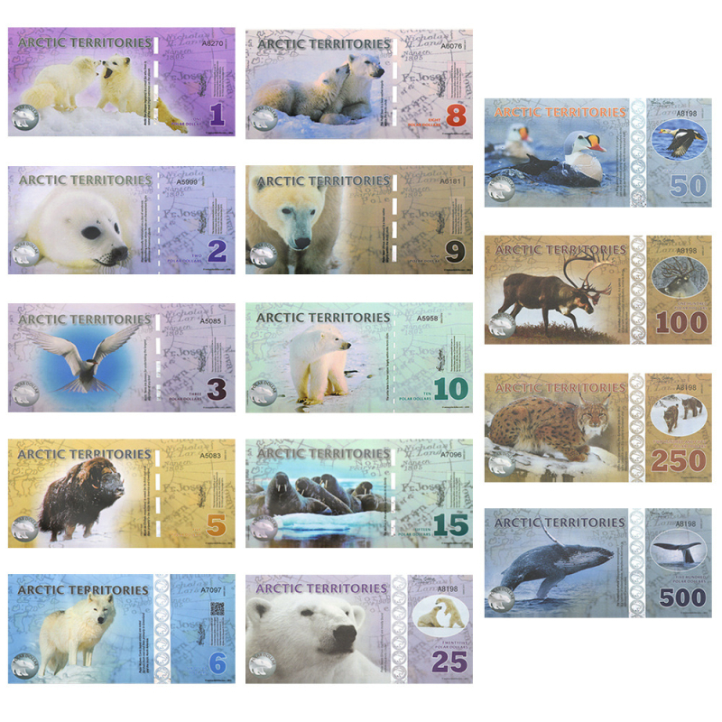 Ražotāja vairumtirdzniecības pārrobežu Arctic 1-500 ar fluorescējošu sirdi kolekcijas piemiņas monēta piemiņas banknote dāvana