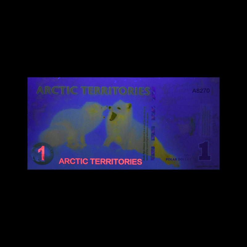 Производител на едро трансгранична арктическа 1-500 с флуоресцентна колекция от сърце, възпоменателна монета, възпоменателна банкнота, подарък