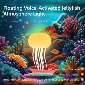 Έξυπνη λάμπα μεδούσας δεύτερης γενιάς με φωνητικό έλεγχο, λαμπερό νυχτερινό περίπτερο, νυχτερινό φως με καυτό μοντέλο διασημοτήτων στο διαδίκτυο, φωτιστικό ατμόσφαιρας υψηλής τεχνολογίας