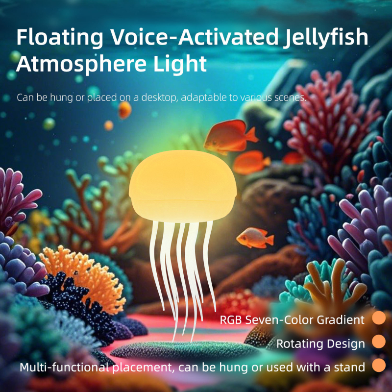 Teise põlvkonna intelligentne hääljuhtimisega meduuside lamp, helendav ööturg, peatatud internetikuulsuste kuumamudeli öövalgusti, tipptasemel atmosfäärivalgusti