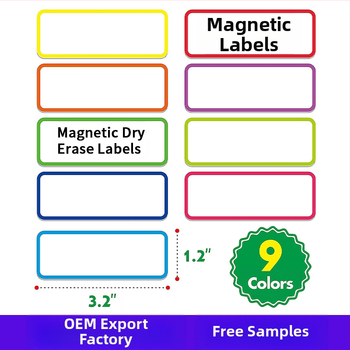 Mágneses szárazon törölhető címkék polc Mágneses matrica raktár osztályozás puha mágneses lap név matrica