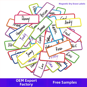 Mágneses szárazon törölhető címkék polc Mágneses matrica raktár osztályozás puha mágneses lap név matrica