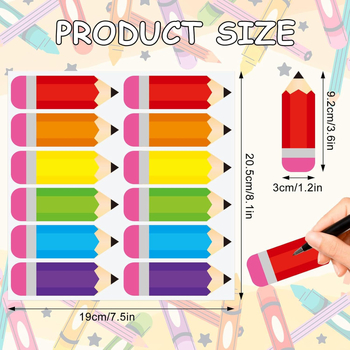 Piiriülene kuummüügis olev pliiatsi nimi, kaubamärgi silt, värviline kooli pliiatsi nimi, kaubamärgi kleebis, klassiruumi teadetetahvli silt