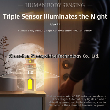 Piiriülene kuuvalguse tuletorni projektsioonlamp atmosfääri öövalgus pühadekingituste kaunistused inimkeha andur atmosfäärilamp nutikas laualamp