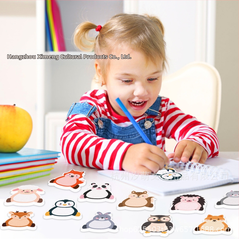 UB037 Стикери за самозалепващи се горски животни със специална форма, стикер за канцеларски материали, стикер за наръчник с охлюв, таралеж, зайче