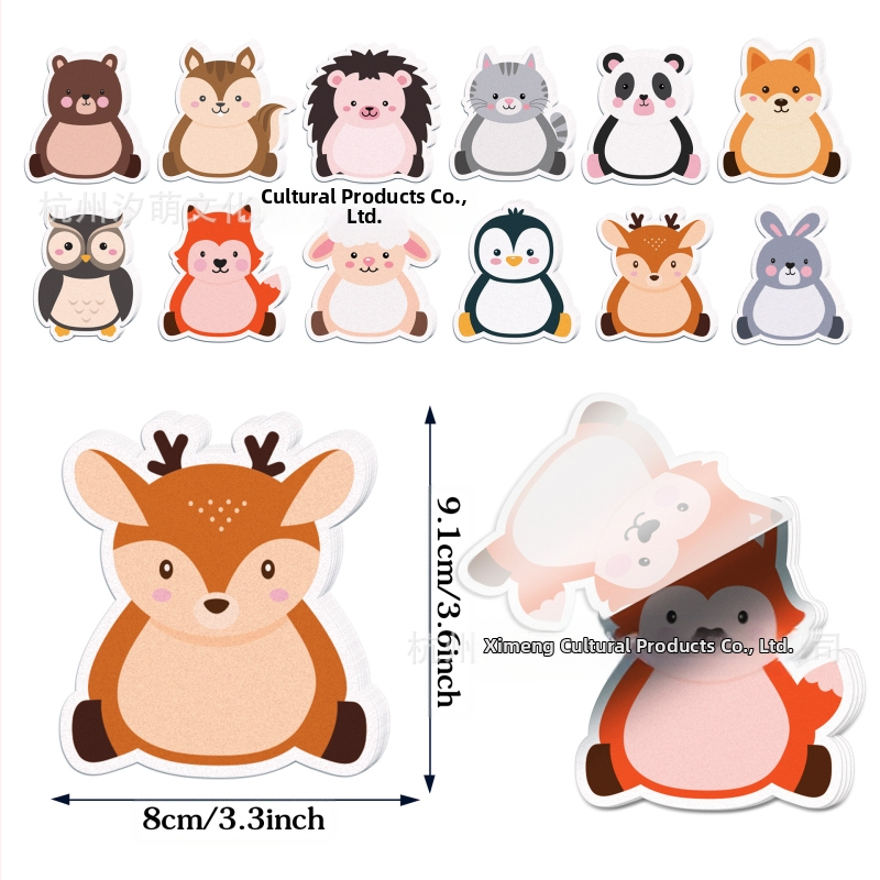 UB037 Стикери за самозалепващи се горски животни със специална форма, стикер за канцеларски материали, стикер за наръчник с охлюв, таралеж, зайче
