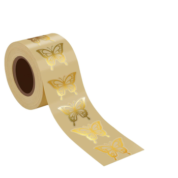 Határokon átnyúló népszerű gyártói közvetlen értékesítésű forró sajtolású pillangómatricák, amelyek minden típusú forró sajtolást támogatnak, öntapadós matricák, testreszabott nagykereskedelem