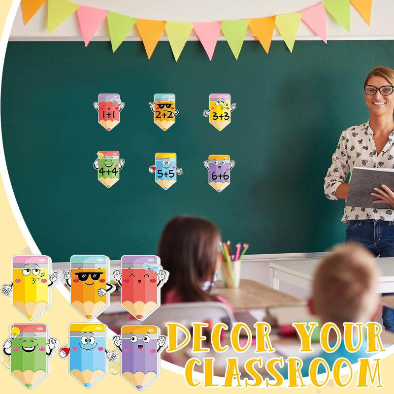 Kūrybingi raštinės reikmenys, paprasti mieli grafiniai animaciniai filmukai, kūrybingi užrašai, biuro lipnūs lapeliai