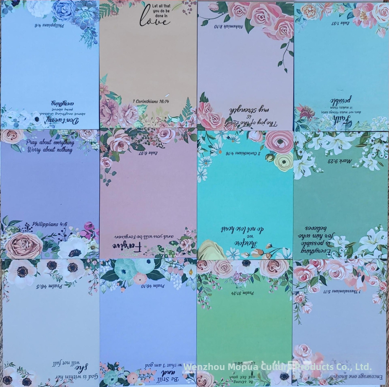 Трансгранично цвете Дванадесет цвята костюм Лепенки в стил Ins висок клас ретро ръчни бележки за сметка, откъсваеми, повтарящи се