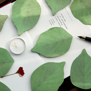 Χαριτωμένο δημιουργικό μικρό σημειωματάριο με φρέσκα φύλλα, αυτοκόλλητο Post-it με προσομοίωση φύλλου, αυτοκόλλητο N Times, χονδρικής προσαρμογής