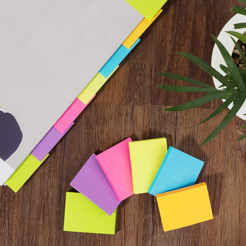 Αυτοκόλλητες σημειώσεις εργοστασίου φθορισμού 38 * 50MM 24 μίνι αυτοκόλλητα N φορές 75 σελίδες συνδυασμού χρώματος κοστουμιού χονδρικής