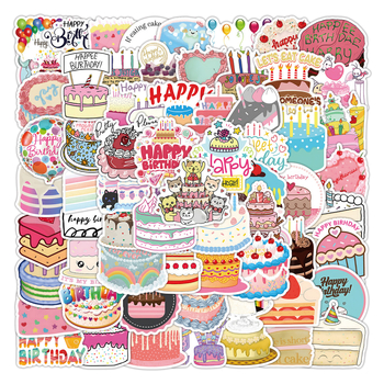 100 naljepnica za rođendanske torte, ukrasne naljepnice za skuter, bilježnicu, prtljagu, gitaru, čašu za vodu, vodootporne naljepnice, veleprodaja