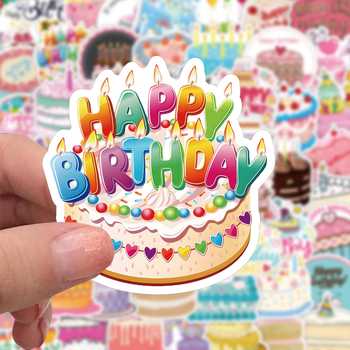 100 naljepnica za rođendanske torte, ukrasne naljepnice za skuter, bilježnicu, prtljagu, gitaru, čašu za vodu, vodootporne naljepnice, veleprodaja