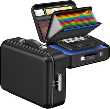 Tarpvalstybinis vandeniui ir ugniai atsparus dokumentų laikymo krepšys, daugiafunkcis kietas, ugniai atsparus aplankas, akordeono Eva nešiojamas krepšys