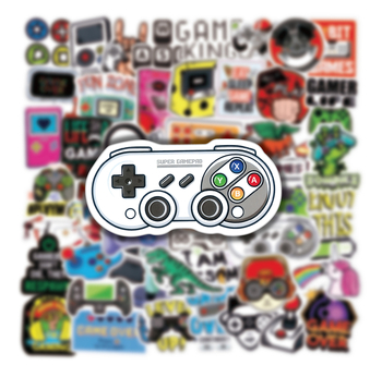 50 klassikalist mängumasina grafitikleebist, koomiksigrafitikleebist, autokere kleebist, isikupärastatud arvutikitarri pagasikleebist