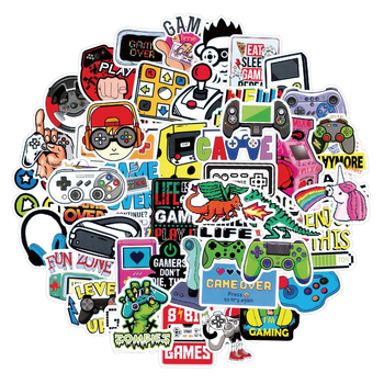 50 klassikalist mängumasina grafitikleebist, koomiksigrafitikleebist, autokere kleebist, isikupärastatud arvutikitarri pagasikleebist