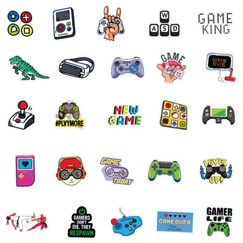 50 klassikalist mängumasina grafitikleebist, koomiksigrafitikleebist, autokere kleebist, isikupärastatud arvutikitarri pagasikleebist