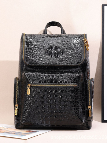 Thai krokodilbőr hátizsák unisex nagy kapacitású üzleti számítógép utazási multifunkcionális divatos könnyű luxus trendi