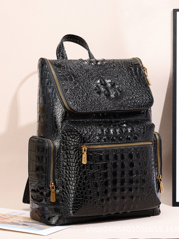 Thai krokodilbőr hátizsák unisex nagy kapacitású üzleti számítógép utazási multifunkcionális divatos könnyű luxus trendi