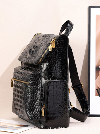 Thai krokodilbőr hátizsák unisex nagy kapacitású üzleti számítógép utazási multifunkcionális divatos könnyű luxus trendi