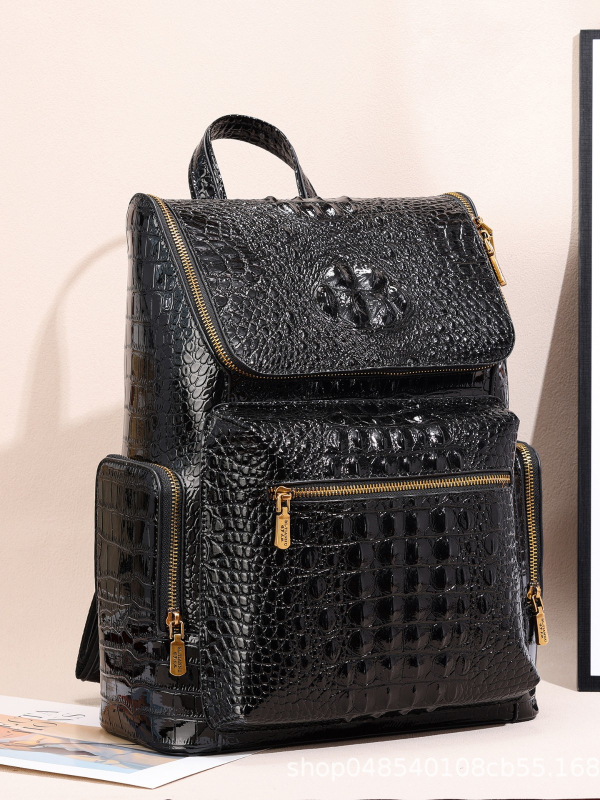 Thai krokodilbőr hátizsák unisex nagy kapacitású üzleti számítógép utazási multifunkcionális divatos könnyű luxus trendi