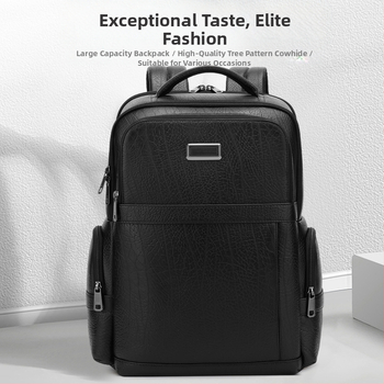 Plahvatusohtlik meeste Danieli kaelusmustriga ehtsast nahast seljakott lihtne moodne arvutiseljakott taimparkitud veisenahast ärikott laos
